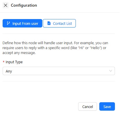 Authkey Chatbot builder: How to trigger bot for Any message