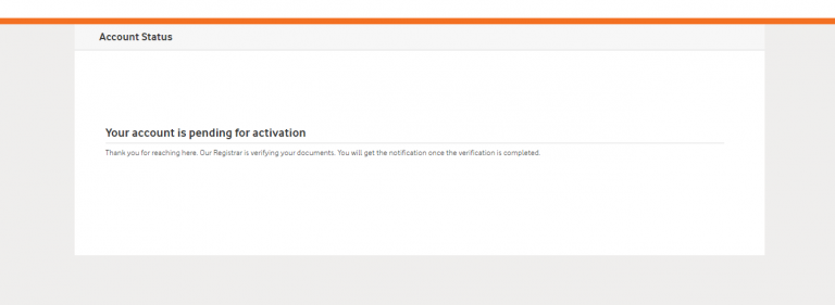 Image Shows Account Status as Pending for Activation on Vilpower DLT Platform : Authkey’s DLT Support