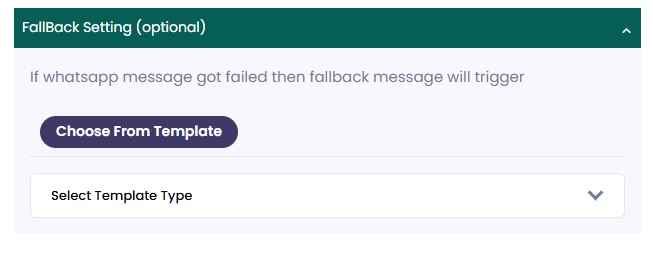 Image shows the Fallback Setting 