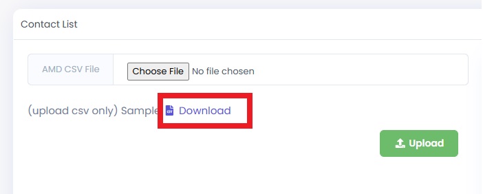 Image Shows the download buttons for the sample file