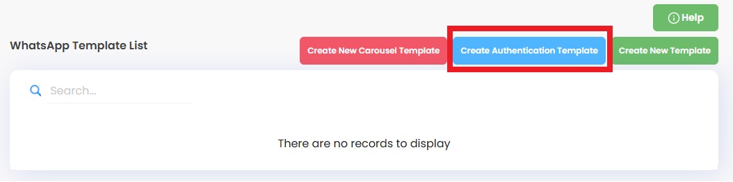 Image shows the click on Create Authentication in the Authkey Dashboard.